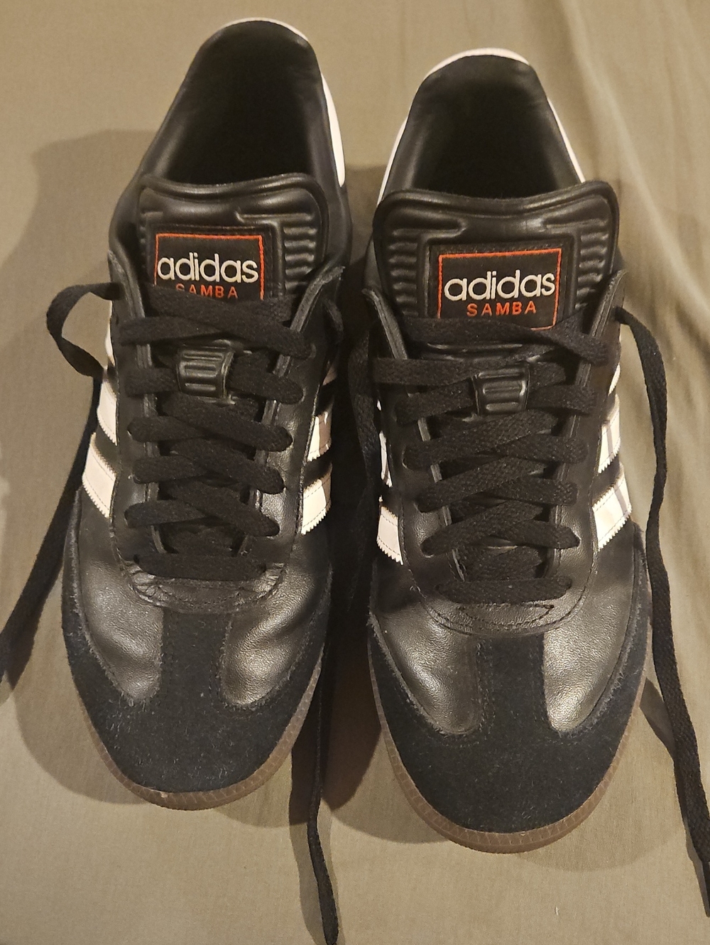 adidas Samba Black with White Stripes Leather Sneakers